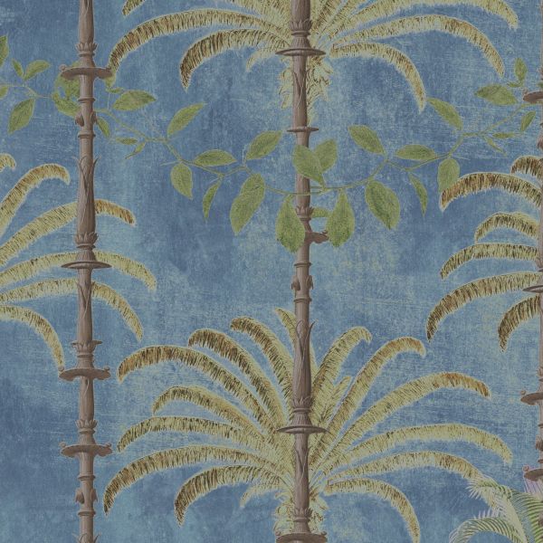 Mind The Gap Wallpaper Havana Regatta Blue | Allium Interiors