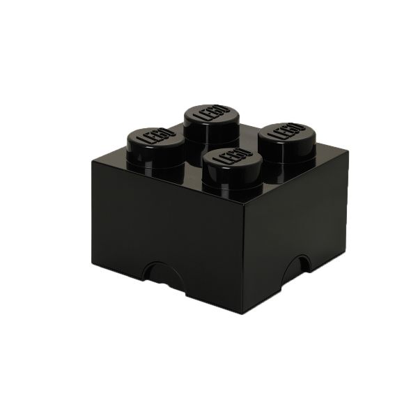 Lego Storage Brick 4 | Black | Allium Interiors