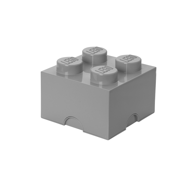 Lego Storage Brick 4 | Stone Grey | Allium Interiors