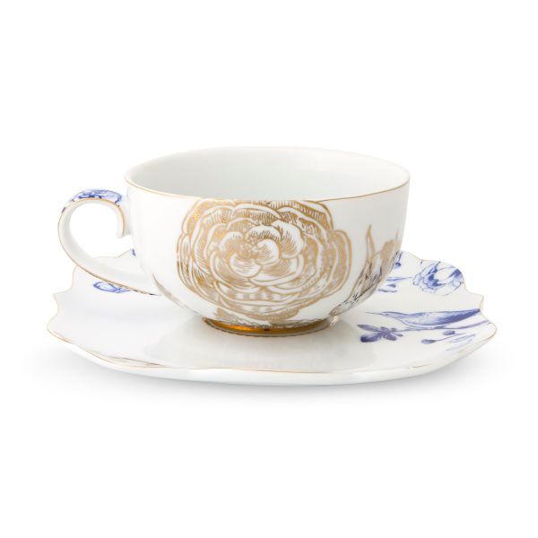 Pip Studio Royal White Tea Cup & Saucer | Allium Interiors