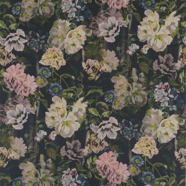 Designers Guild Fabric Delft Flower Graphite | Allium Interiors