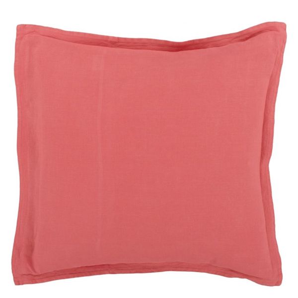 Designers Guild Biella Coral & Blush Euro Pillowcase | Allium Interiors