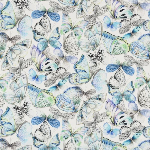 Designers Guild Fabric Papillons Cobalt | Allium Interiors