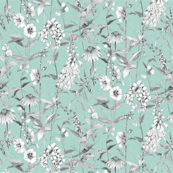 Designers Guild Fabric Emilie Aqua | Allium Interiors