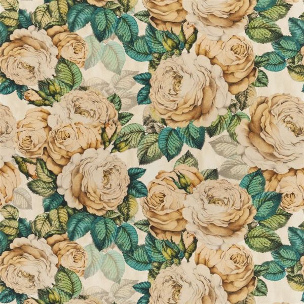 John Derian Fabric The Rose Sepia | Allium Interiors