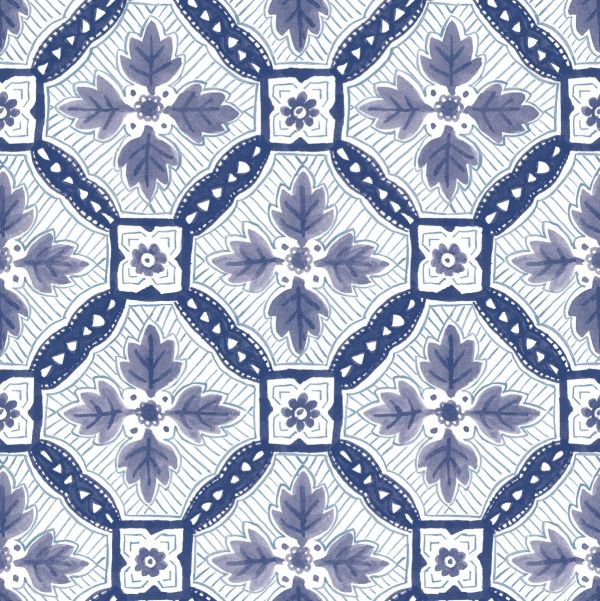 Anna Spiro Wallpaper Camona Blue | Allium Interiors