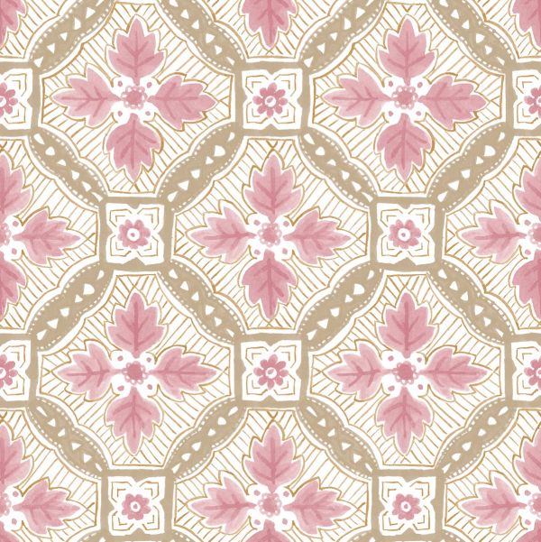 Anna Spiro Wallpaper Camona Pink | Allium Interiors