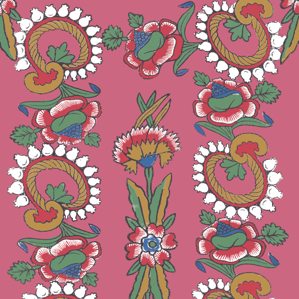 Anna Spiro Wallpaper Kandilli Pink | Allium Interiors