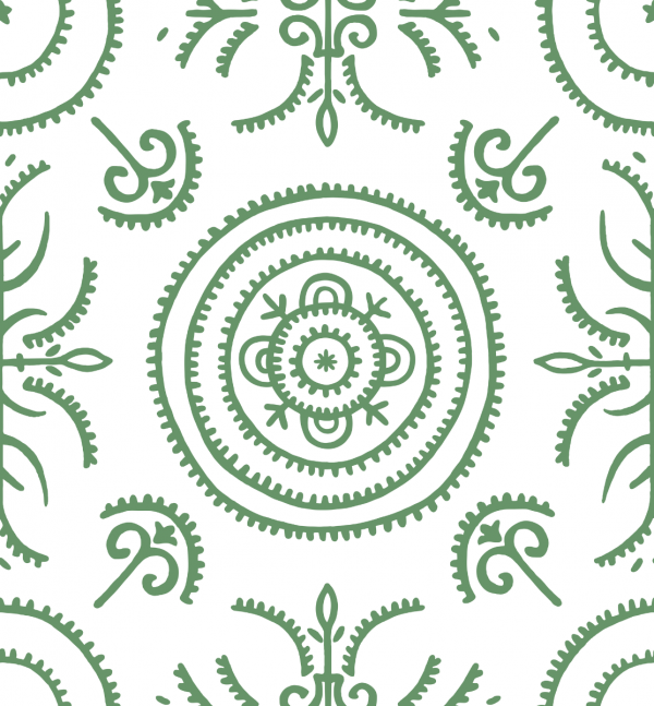 Anna Spiro Wallpaper Round & Round The Garden Green | Allium Interiors