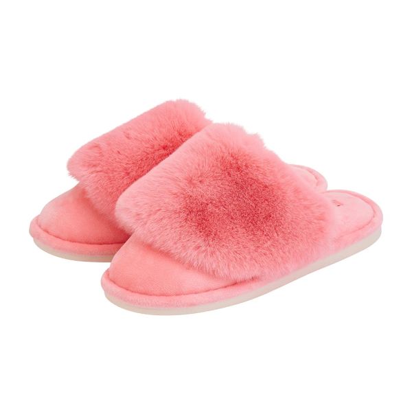 Annabel Trends Cosy Luxe Slippers Coral Pink | Allium Interiors