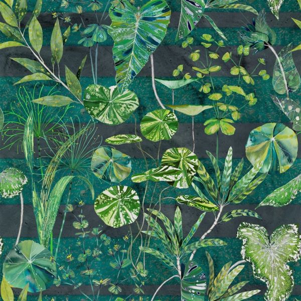 Designers Guild Fabric Arjuna Leaf Viridian | Allium Interiors