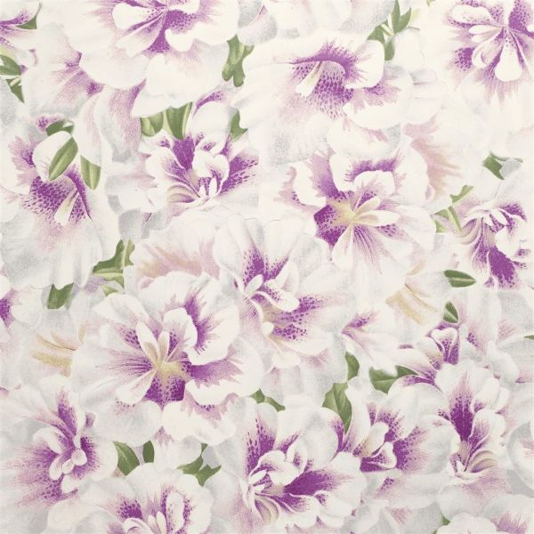 John Derian Wallpaper Variegated Azalea Violet | Allium Interiors