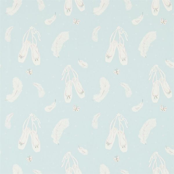 Sanderson Wallpaper Ballet Shoes Duck Egg | Allium Interiors