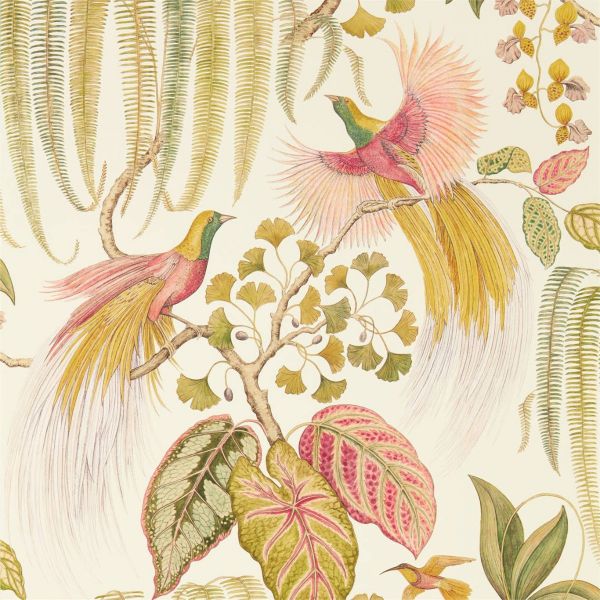 Sanderson Wallpaper Bird of Paradise Olive | Allium Interiors