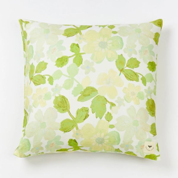 Bonnie And Neil Euro Pillowcase Mini Pastel Floral Green | Allium Interiors