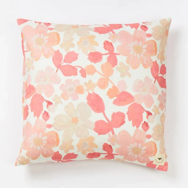 Bonnie And Neil Euro Pillowcase  Mini Pastel Floral Pink | Allium Interiors