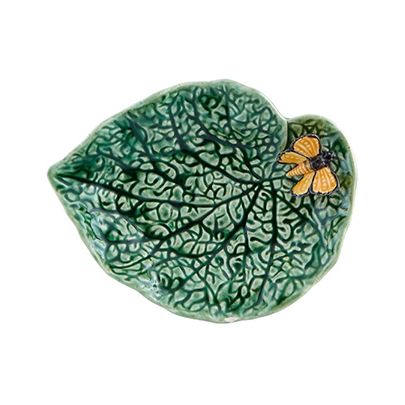 Bordallo Pinheiro Countryside Leaves Begonia Leaf with Butterfly | Allium Interiors