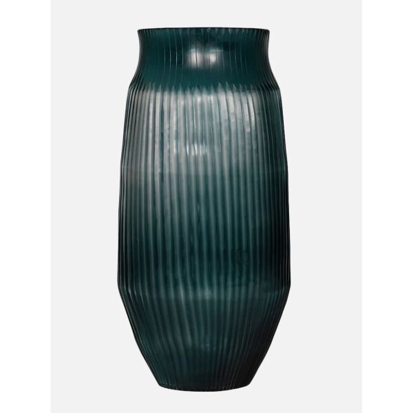 Brian Tunks Cut Glass Vase Large Petrol | Allium Interiors