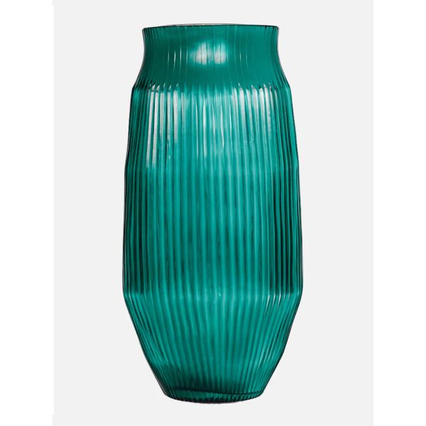 Brian Tunks Cut Glass Vase Large Turquoise | Allium Interiors
