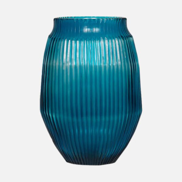 Brian Tunks Cut Glass Vase Medium Aegean | Allium Interiors