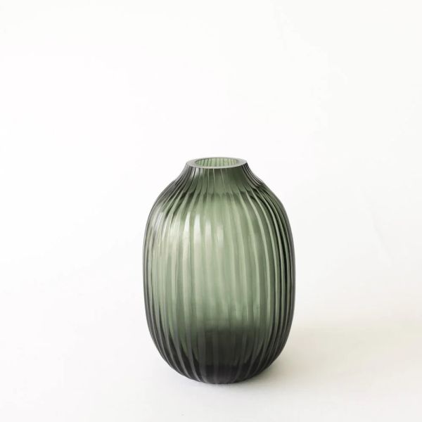 Brian Tunks Cut Glass Vase Pod Moss | Allium Interiors