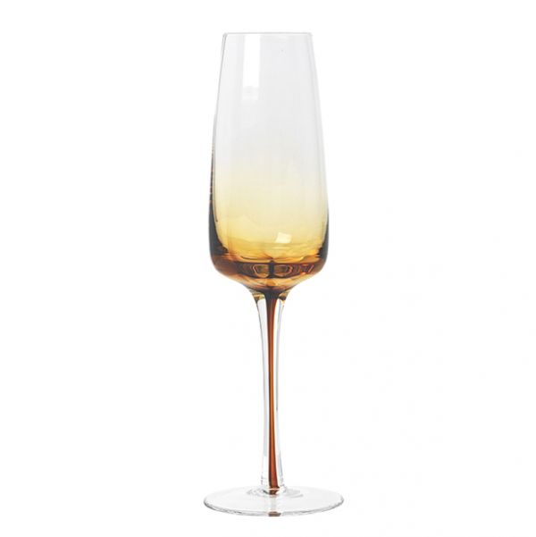 Broste Copenhagen Amber Champagne Glass Set of 4 | Allium Interiors