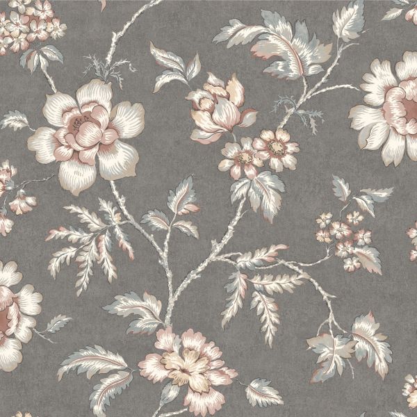 Borastapeter Wallpaper Camille Dark Grey | Allium Interiors