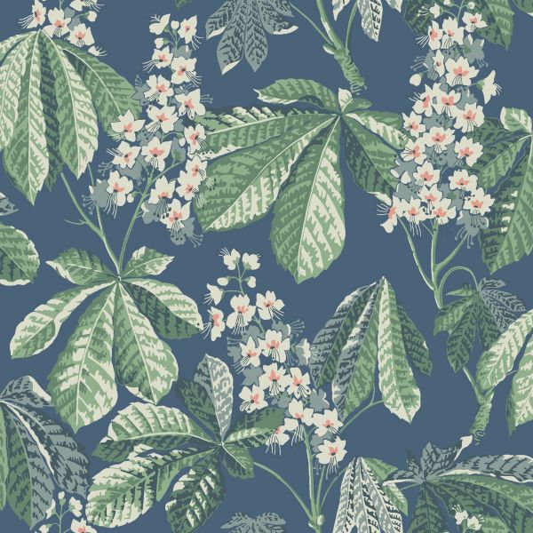 Borastapeter Wallpaper Chestnut Blossom Navy | Allium Interiors
