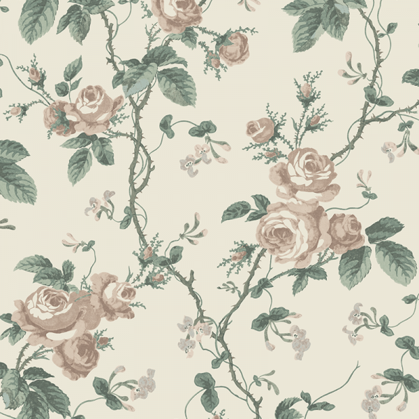 Borastapeter Wallpaper French Roses Beige | Allium Interiors