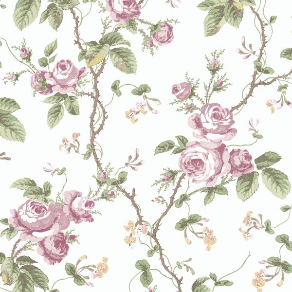 Borastapeter Wallpaper French Roses Pale Pink | Allium Interiors
