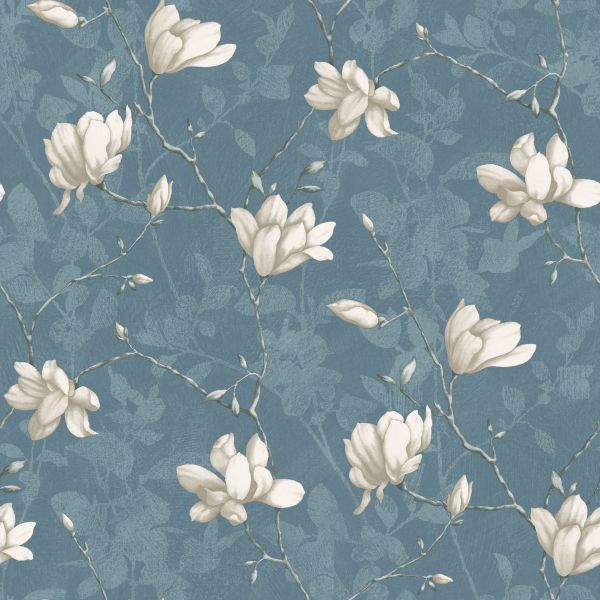 Borastapeter Wallpaper Lily Tree Blue | Allium Interiors