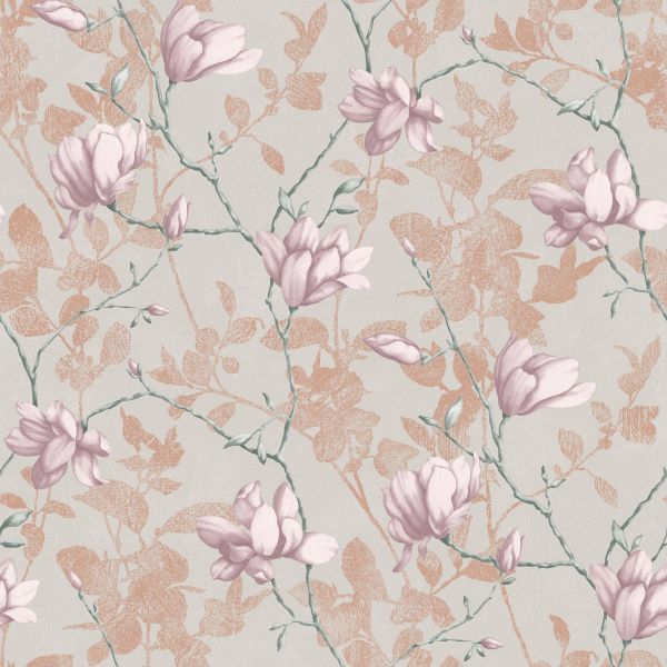 Borastapeter Wallpaper Lily Tree Pink | Allium Interiors