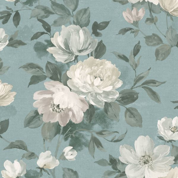 Borastapeter Wallpaper Peony Blue | Allium Interiors