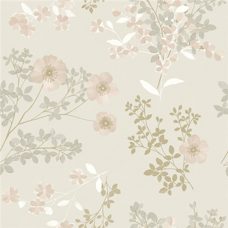 Borastapeter Wallpaper Prairie Rose Natural | Allium Interiors