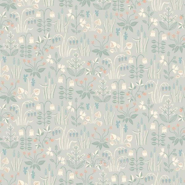 Borastapeter Wallpaper Strawberry Field Grey | Allium Interiors
