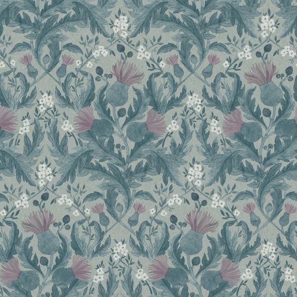 Borastapeter Wallpaper Thistle Blue | Allium Interiors