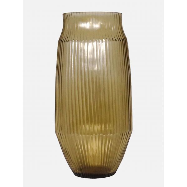 Brian Tunks Cut Glass Vase Large Gold | Allium Interiors
