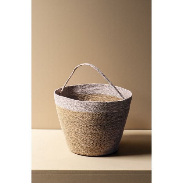 Bianca Lorenne Basket Cestino Handle Clay | Allium Interiors