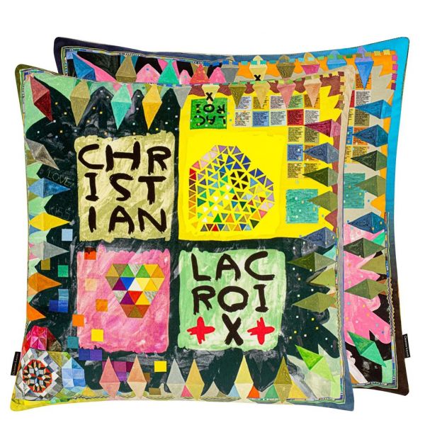 Christian Lacroix Cushion Arlecchino Wood Multicolore | Allium Interiors