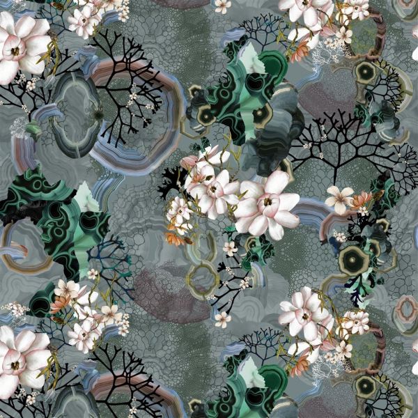 Christian Lacroix Fabric Algae Bloom Graphite | Allium Interiors