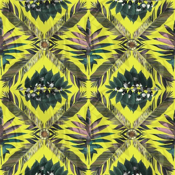 Christian Lacroix Fabric Feather Park Soft Iris | Allium Interiors