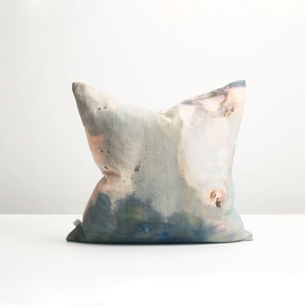 Thread Design Cosmic Ocean Linen Cushion | Allium Interiors