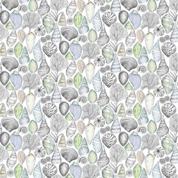Designers Guild Fabric Shell Bay Outdoor Cobalt | Allium Interiors