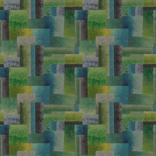 Designers Guild Fabric Parterre Geo Emerald | Allium Interiors