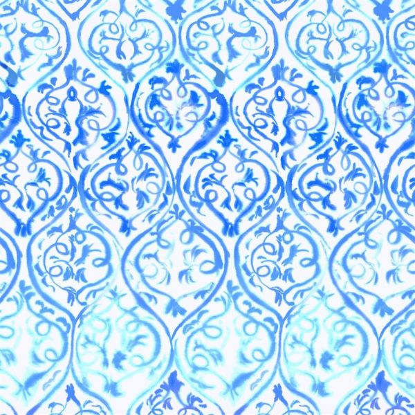 Designers Guild Wallpaper Arabesque Cobalt | Allium Interiors