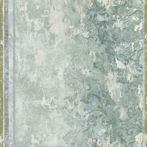 Designers Guild Wallpaper La Rotonda Scene 2 Olive | Allium Interiors