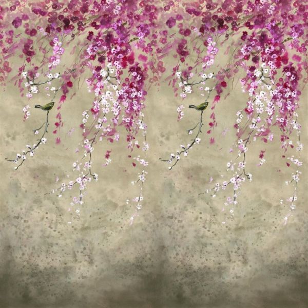 Designers Guild Wallpaper Shinsha Scene 1 Blossom | Allium Interiors