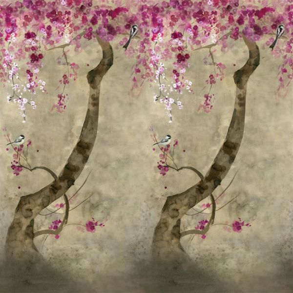 Designers Guild Wallpaper Shinsha Scene 2 Blossom | Allium Interiors