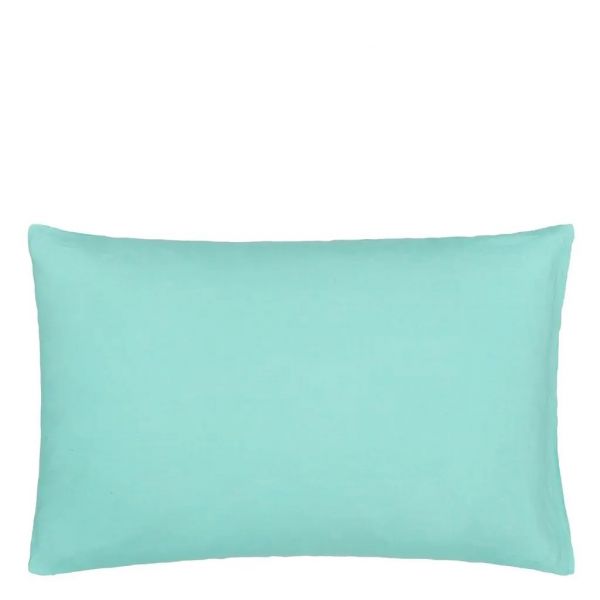 Designers Guild Biella Emerald & Aqua Standard Pillowcase | Allium Interiors