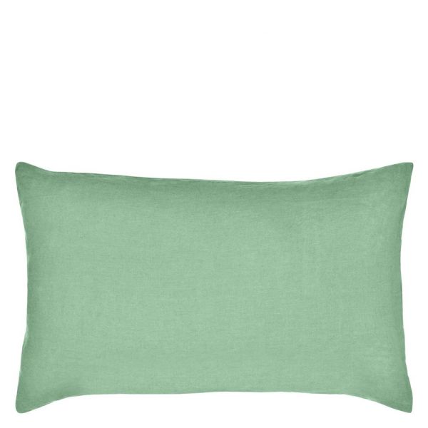 Designers Guild Biella Pale Jade & Olive Standard Pillowcase | Allium Interiors